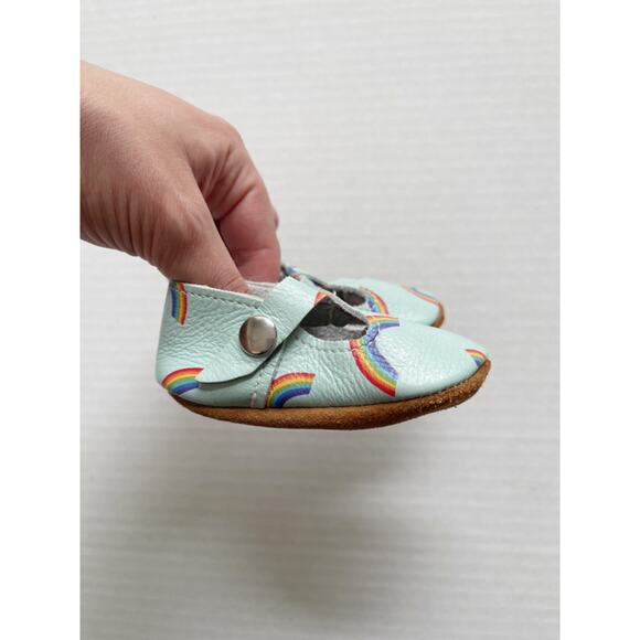 Mon Petit Rainbow T-Strap Soft Soles Size 3(6-9m) - Picture 3 of 4